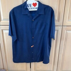 Tommy Bahama Blue Casual Button Down Shirt Relaxed Fit